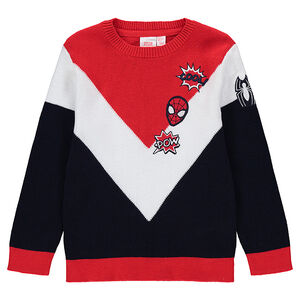 Jersey de punto tricolor con parches bordados ©Marvel Spiderman  