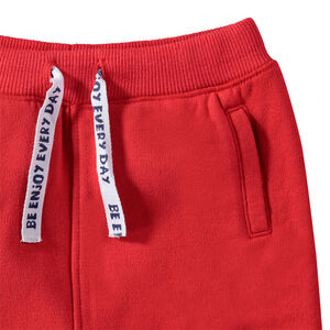 Pantalón de chándal de felpa con cordones estampados 