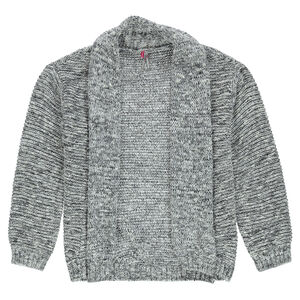 Junior - Gilet loose en maille chinée 