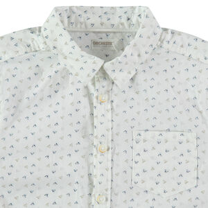Camisa de manga larga con estampados gráficos all-over y bolsillos 
