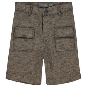 Bermudas de muletón fantasía con bolsillos 