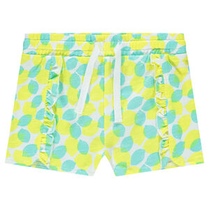 Pantalón corto de algodón con estampado de fantasía all over  Main Pantalón corto de algodón con estampado de fantasía all over