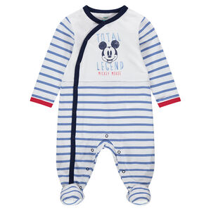 Pijama de punto con rayas y estampado de Mickey ©Disney  