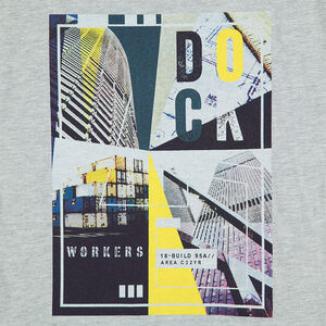 Júnior - Camiseta de manga corta de punto con estampado de colores 