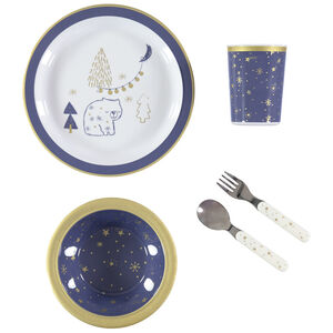 Conjunto para comer noche magica de melaminado 5 pcs - Oso 