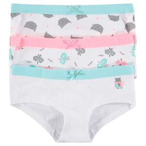 Pack de 3 culottes de algodón con dibujos de fantasía  Main Pack de 3 culottes de algodón con dibujos de fantasía