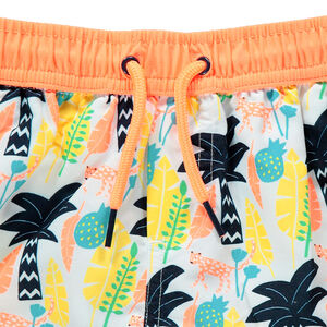 Pantalón corto de baño con palmeras estampadas all over 