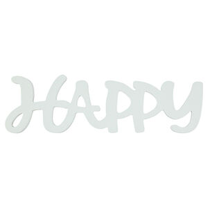 "HAPPY" de madera pintada 