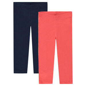 Pack de 2 pantalones capri lisos 