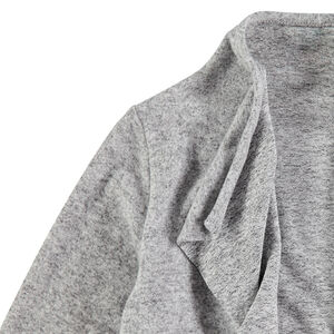 Chaqueta de punto gris jaspeado con solapas de fantasía 