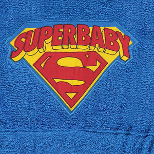 Albornoz de rizo con parche Superbaby™ 