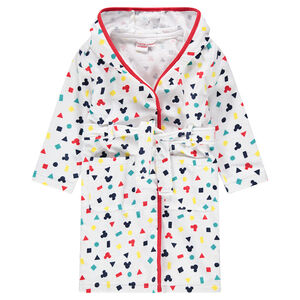 Albornoz de rizo con dibujos gráficos y perfiles de Mickey ©Disney  