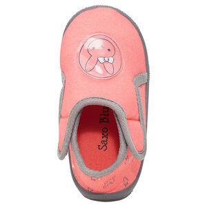 Zapatillas con botines con velcro y dibujo de conejos all over 