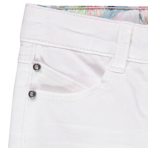 Pantalón corto de sarga lisa 