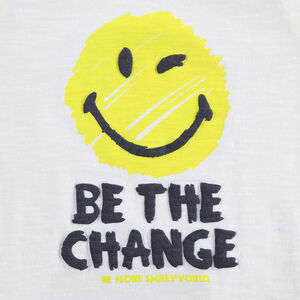 Camiseta de manga corta raglán con estampado de ©Smiley 