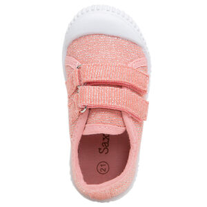 Zapatillas bajas color coral de tela mezclada con hilo brillante de la 24 a la 29 