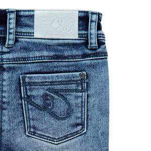 Vaqueros slim de felpa de efecto denim 