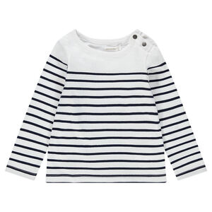 Marinera de punto con rayas que contrastan  