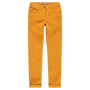 Júnior - Pantalón de terciopelo liso con efecto arrugado 