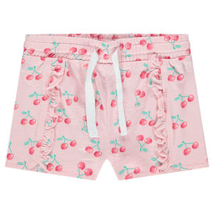 Pantalón corto de algodón con estampado de fantasía all over  Main Pantalón corto de algodón con estampado de fantasía all over