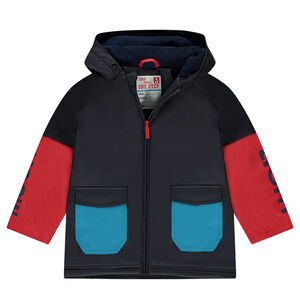Parka con capucha de goma efecto 2 en 1 con bolsillos 