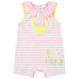 Mono corto con cuello con volantes y parche de Minnie Disney 
