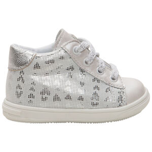 Botines brillantes con dibujos plateados y cordones   Main Botines brillantes con dibujos plateados y cordones