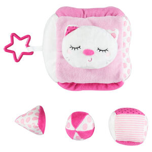 Peluche cubo de actividades y formas 
