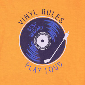 Camiseta de punto de manga larga con estampado de fantasía 