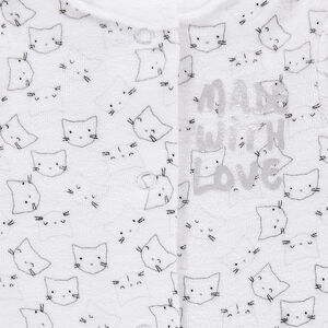 Mono de dormir de terciopelo con estampado con estampado 