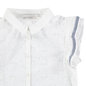 Júnior - Camisero de bordados ingleses con mangas con volantes 