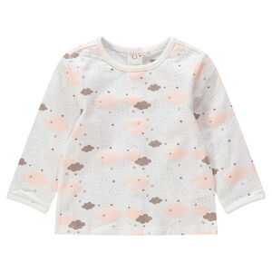 Camiseta de manga larga de punto con estampado de nubes all-over  Main Camiseta de manga larga de punto con estampado de nubes all-over