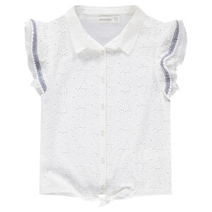 Júnior - Camisero de bordados ingleses con mangas con volantes 