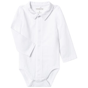 Body manches longues en coton bio à col polo   Main Body manches longues en coton bio à col polo