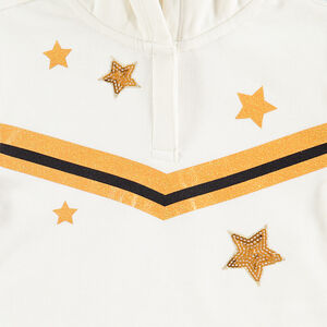Chándal bicolor con franjas y estrellas brillantes 