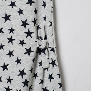 Robe manches courtes en molleton imprimée all-over  Main Robe manches courtes en molleton imprimée all-over