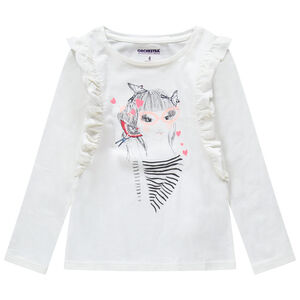 Camiseta de manga larga con volantes   Main Camiseta de manga larga con volantes
