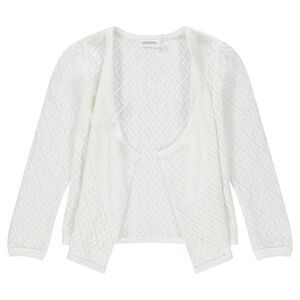 Chaqueta de punto calado all over 