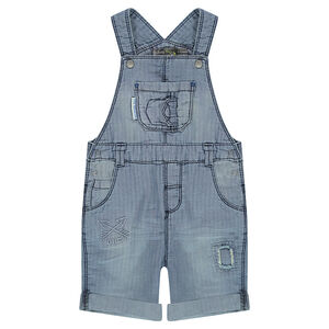 Peto vaquero corto de fantasía con efecto gastado  