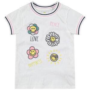 Camiseta de manga corta con flores de lentejuelas ©Smiley  Main Camiseta de manga corta con flores de lentejuelas ©Smiley