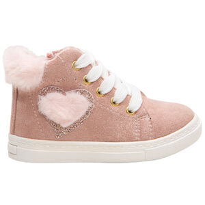 Botines con efecto de piel vuelta con toques de pelo falso 