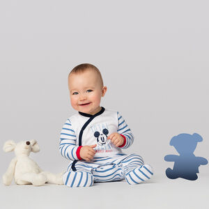 Pijama de punto con rayas y estampado de Mickey ©Disney  