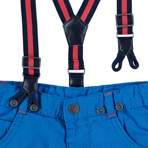 Pantalón de ribstop con forro de punto y tirantes desmontables 
