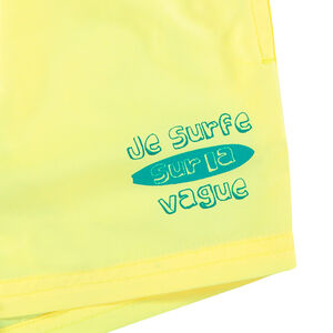 Pantalón corto de baño de microfibras con estampado de fantasía 