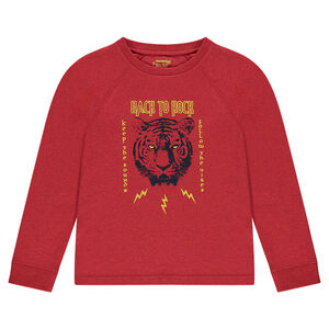 Júnior - Camiseta de punto de manga larga de punto con estampado de tigre 
