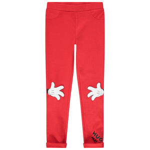 Jegging rojo de punto milano con estampado Minnie Disney  Main Jegging rojo de punto milano con estampado Minnie Disney