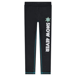 Júnior - Leggings de esquí con texto estampado y forro térmico 