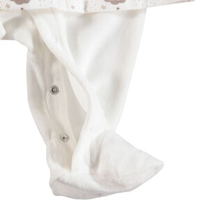 Dors-bien en velours avec volant imprimé 