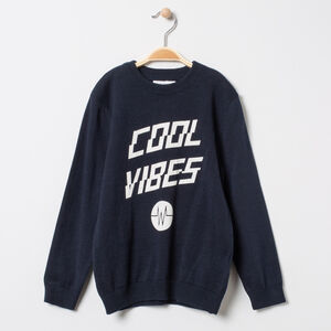 Jersey de punto fino con motivo estampado en la parte delantera   