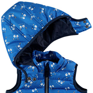 Chaleco anorak con monstruos all over 